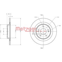 Brzdový kotúč METZGER 6110741