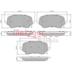 Sada brzdových platničiek kotúčovej brzdy METZGER 1170927 - obr. 2