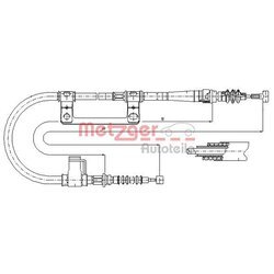 Ťažné lanko parkovacej brzdy METZGER 17.0579