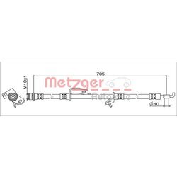 Brzdová hadica METZGER 4111012