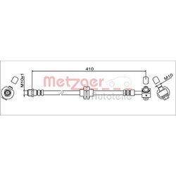 Brzdová hadica METZGER 4111608
