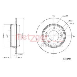 Brzdový kotúč METZGER 6110751