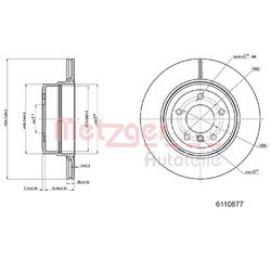 Brzdový kotúč METZGER 6110877