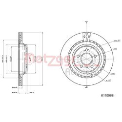 Brzdový kotúč METZGER 6110968
