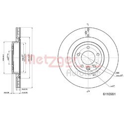 Brzdový kotúč METZGER 6110981