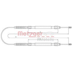 Ťažné lanko parkovacej brzdy METZGER 10.4731