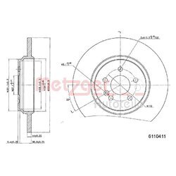 Brzdový kotúč METZGER 6110411