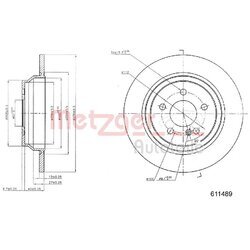 Brzdový kotúč METZGER 6110489