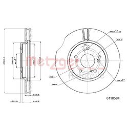 Brzdový kotúč METZGER 6110584