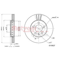 Brzdový kotúč METZGER 6110627