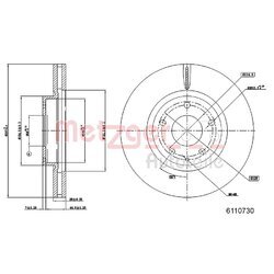 Brzdový kotúč METZGER 6110730