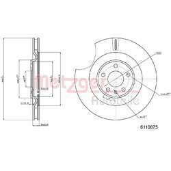 Brzdový kotúč METZGER 6110875
