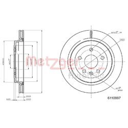 Brzdový kotúč METZGER 6110997