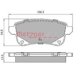 Sada brzdových platničiek kotúčovej brzdy METZGER 1170909