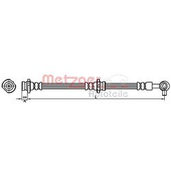 Brzdová hadica METZGER 4110869
