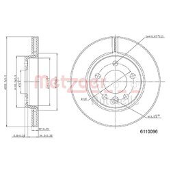 Brzdový kotúč METZGER 6110096