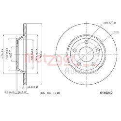 Brzdový kotúč METZGER 6110242