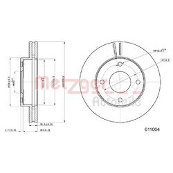 Brzdový kotúč METZGER 6111004