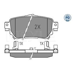 Sada brzdových platničiek kotúčovej brzdy MEYLE 025 259 6515/PD