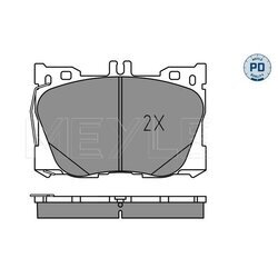 Sada brzdových platničiek kotúčovej brzdy MEYLE 025 225 8618/PD