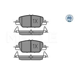 Sada brzdových platničiek kotúčovej brzdy MEYLE 025 228 5216/PD - obr. 1