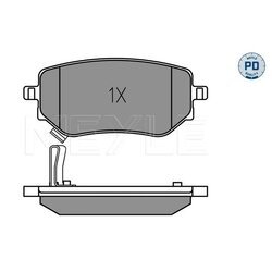 Sada brzdových platničiek kotúčovej brzdy MEYLE 025 228 6118/PD - obr. 1