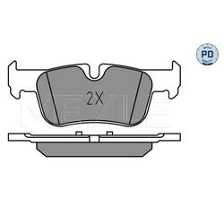 Sada brzdových platničiek kotúčovej brzdy MEYLE 025 253 3116/PD - obr. 2