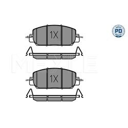 Sada brzdových platničiek kotúčovej brzdy MEYLE 025 227 9717/PD - obr. 1