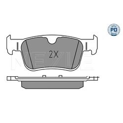 Sada brzdových platničiek kotúčovej brzdy MEYLE 025 225 6816/PD - obr. 1