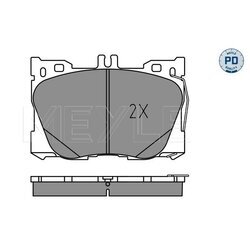 Sada brzdových platničiek kotúčovej brzdy MEYLE 025 225 8618/PD - obr. 1