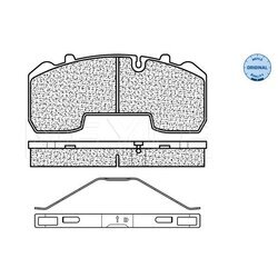 Sada brzdových platničiek kotúčovej brzdy MEYLE 025 291 6530