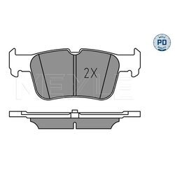 Sada brzdových platničiek kotúčovej brzdy MEYLE 025 222 3116/PD - obr. 2