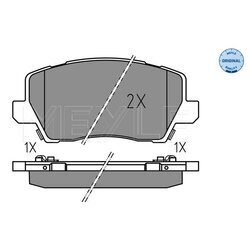 Sada brzdových platničiek kotúčovej brzdy MEYLE 025 229 0417 - obr. 1