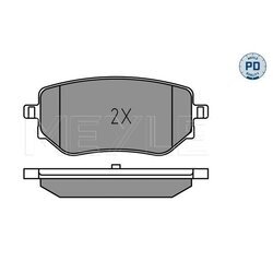Sada brzdových platničiek kotúčovej brzdy MEYLE 025 228 6118/PD - obr. 2