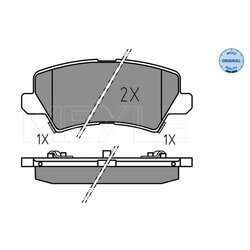 Sada brzdových platničiek kotúčovej brzdy MEYLE 025 229 0115