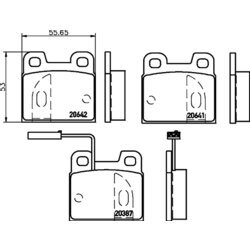 Sada brzdových platničiek kotúčovej brzdy MINTEX MDB1911