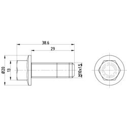 Skrutka brzdového kotúča MINTEX TPM0017