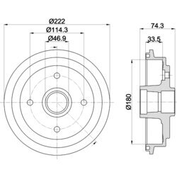 Brzdový bubon MINTEX MBD160