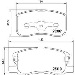 Sada brzdových platničiek kotúčovej brzdy MINTEX MDB3212