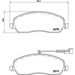 Sada brzdových platničiek kotúčovej brzdy MINTEX MDB3296