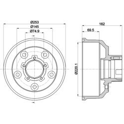 Brzdový bubon MINTEX MBD350