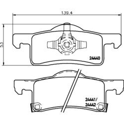 Sada brzdových platničiek kotúčovej brzdy MINTEX MDB2289