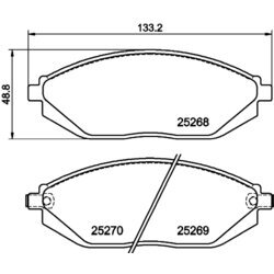 Sada brzdových platničiek kotúčovej brzdy MINTEX MDB3152