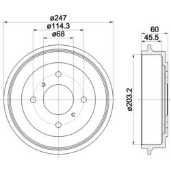 Brzdový bubon MINTEX MBD144