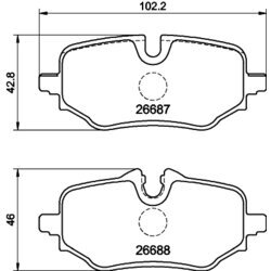 Sada brzdových platničiek kotúčovej brzdy MINTEX MDB3529