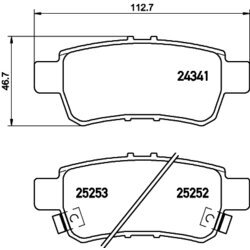 Sada brzdových platničiek kotúčovej brzdy MINTEX MDB3195