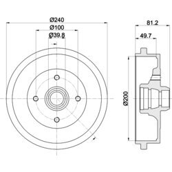 Brzdový bubon MINTEX MBD040