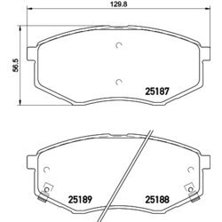 Sada brzdových platničiek kotúčovej brzdy MINTEX MDB3260