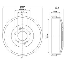 Brzdový bubon MINTEX MBD277