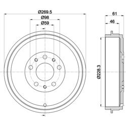 Brzdový bubon MINTEX MBD418